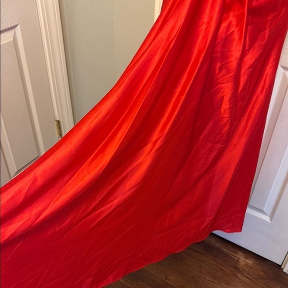 Red Sleeveless Halter Backless Gown - Picture 7 of 11